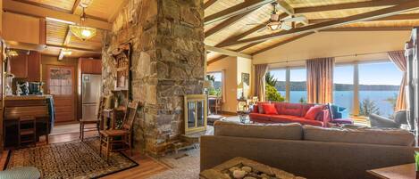 TV, DVD player, video library