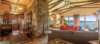 Waterfront home on Hood Canal with gorgeous view, balcony, deck, & washer/dryer