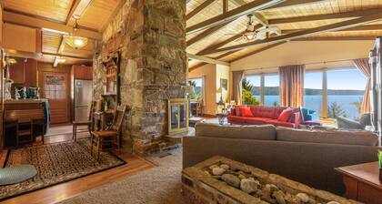 Waterfront home on Hood Canal with gorgeous view, balcony, deck, & washer/dryer