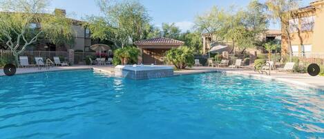 Outdoor pool, a heated pool