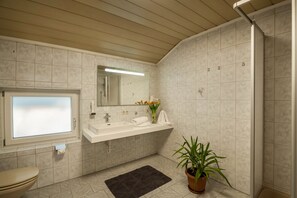 Badewanne, Haartrockner, Handtücher