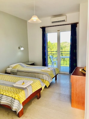 Room, 2 Bedrooms, Terrace, Garden View | 2 bedrooms, bed sheets