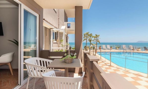 Room, 1 Bedroom, Smoking, Balcony | Balcony - Room in Guest Room - Girogiali Beach Hotel (Chania)