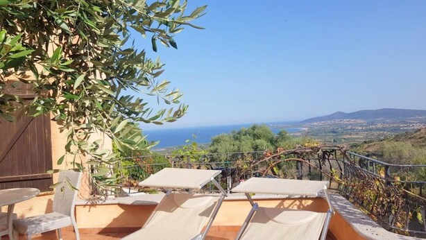 Apartment, 3 Bedrooms, Patio, Mountain View | Balcony - Villa Luddui L With Hydromassage Pool (Budoni)