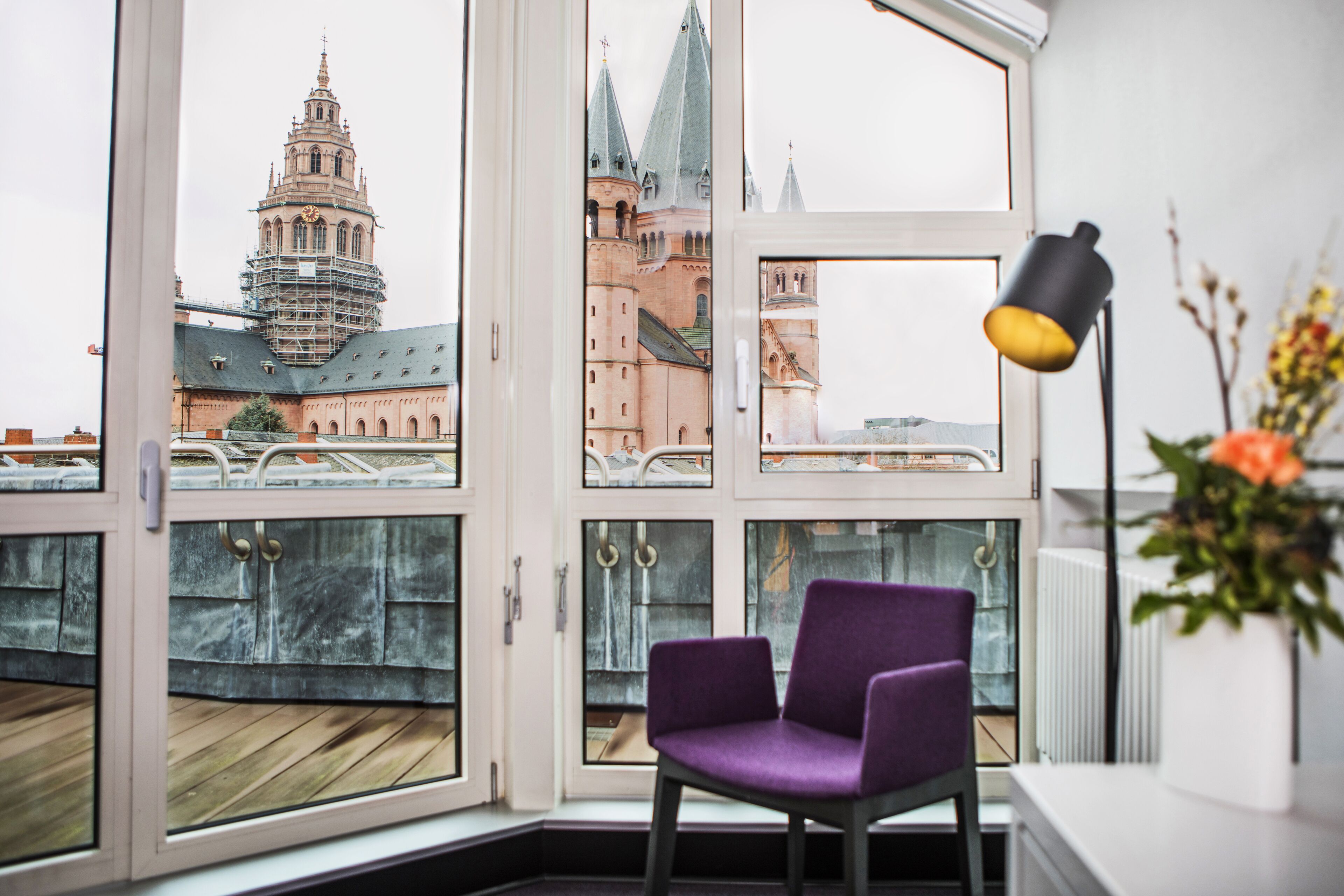 Hypo-allergenic bedding, desk, laptop workspace, soundproofing