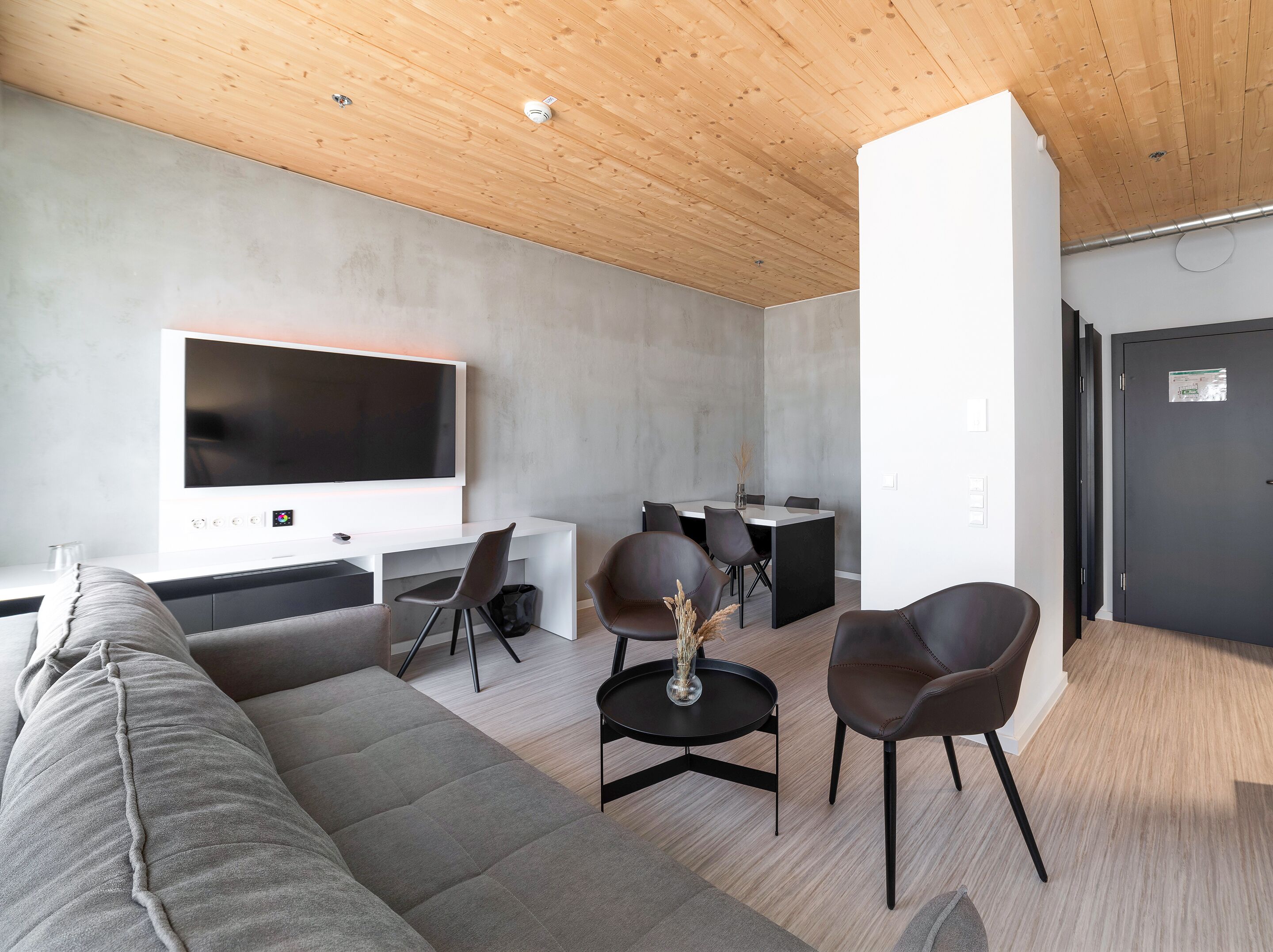 suite, city view | living area | 55-inch led tv with satellite channels, tv