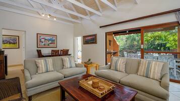 Villa – superior | Oppholdsområde | Flatskjerm-TV