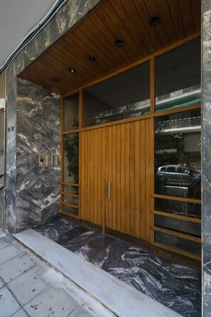 Majoituspaikan sisäänkäynti