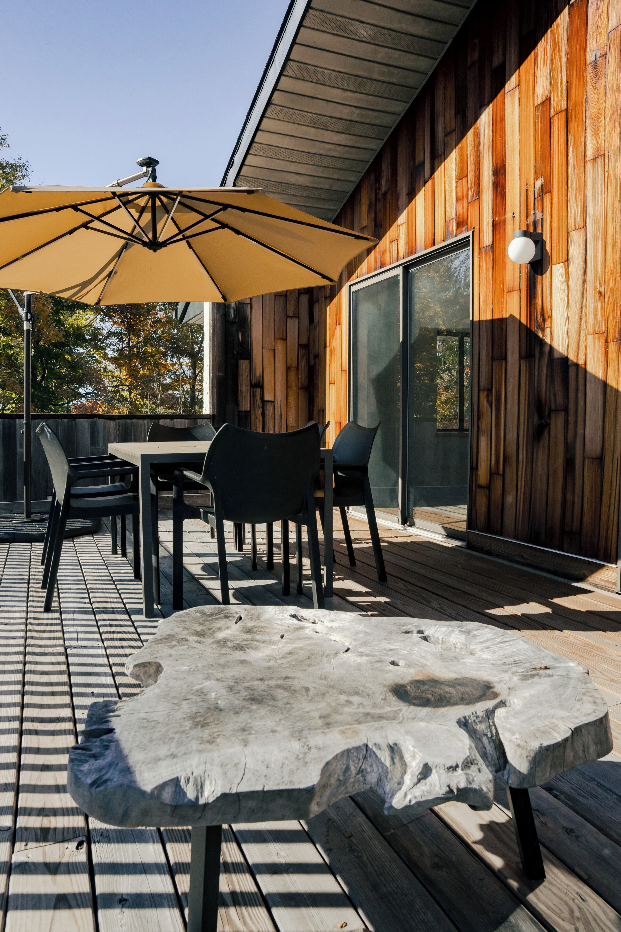 Deluxe huisje, 2 slaapkamers, uitzicht op bergen | Terras