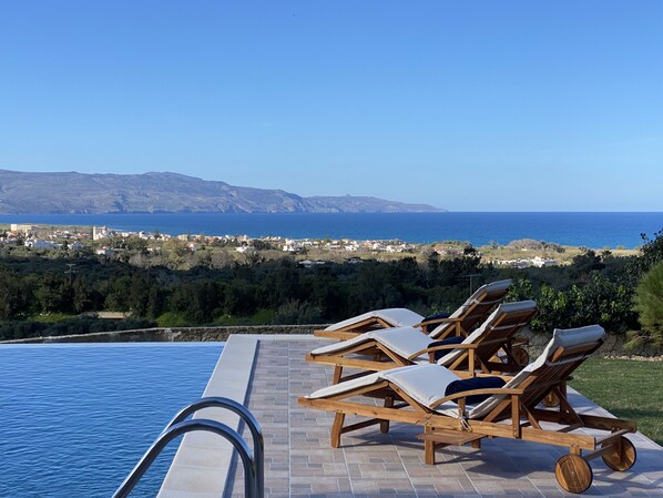 An infinity pool, a heated pool