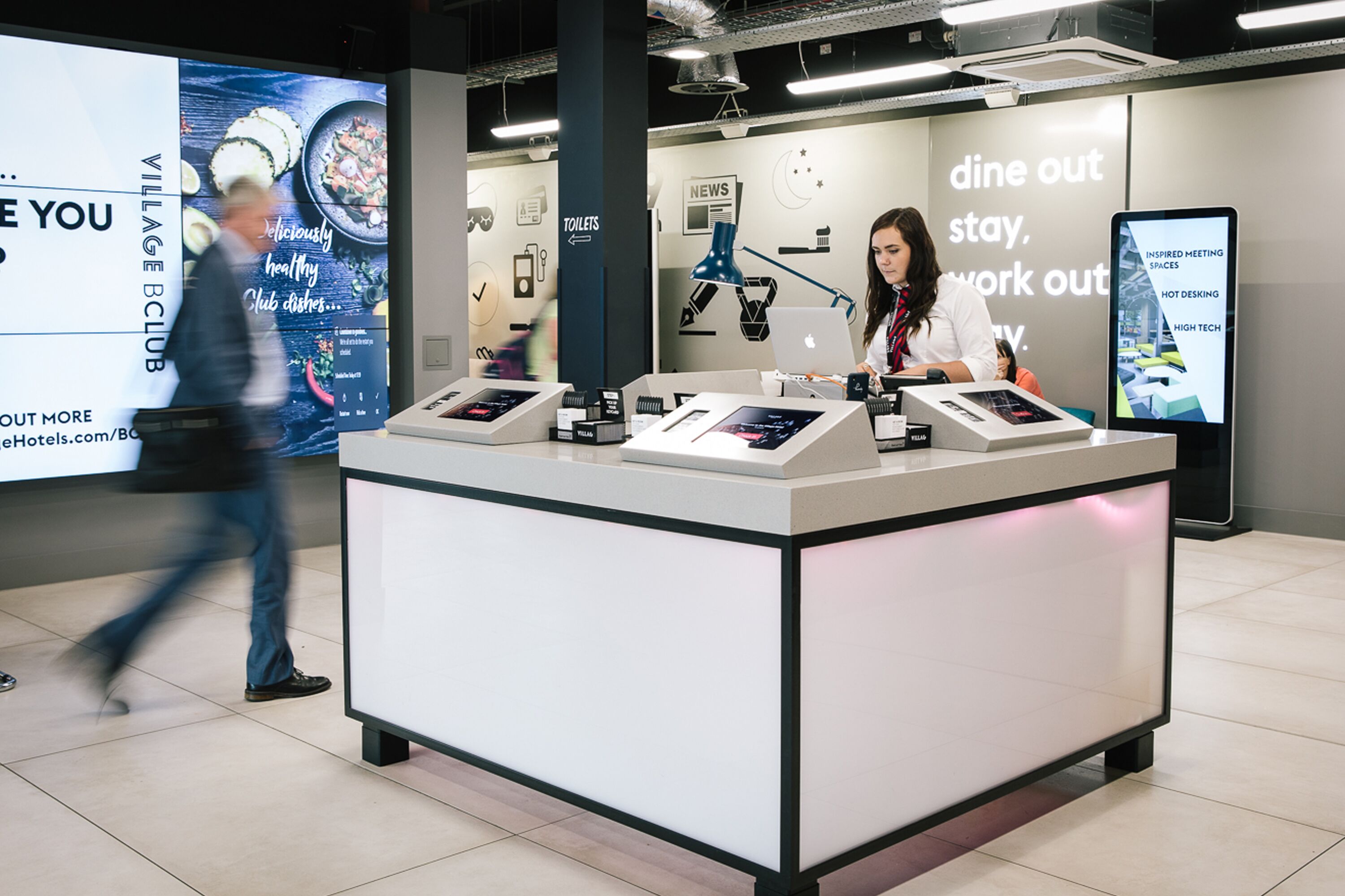 check-in/check-out kiosk
