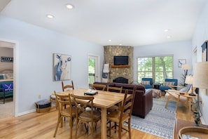 TV, fireplace, DVD player