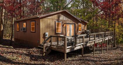 Cozy Cabin w Lake, Hot Tub, Huge Deck & Fire Pit