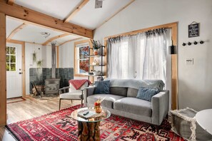 TV, fireplace, offices - Cozy Cabin w Lake, Hot Tub, Huge Deck & Fire Pit (Mathias)