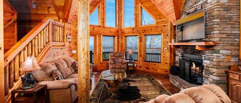 TV, fireplace, DVD player, table football