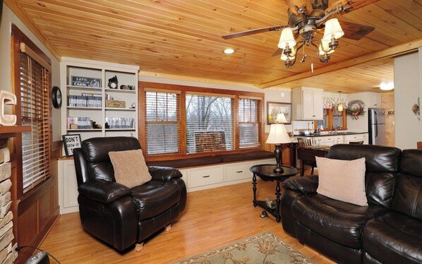 TV, fireplace, DVD player, table football