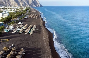 Sun-loungers, beach towels