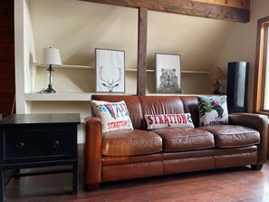 Smart TV, fireplace, video games, books