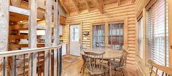 Dog-friendly, lakefront cabin for the whole family with private hot tub & dock