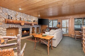TV, fireplace - Abode at Black Bear Lodge #204 | Charming Lodge with Deer Valley Ski Access (Park City)