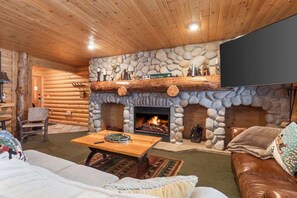 TV, fireplace, offices