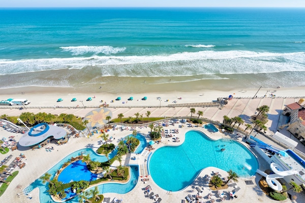 Lazy river and water slides for endless fun