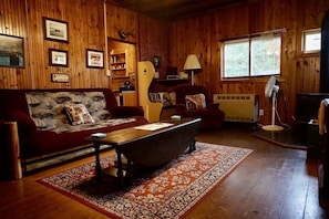 TV, fireplace - Weisel Cabin - Nostalgic Cabin located within walk (La Pointe)