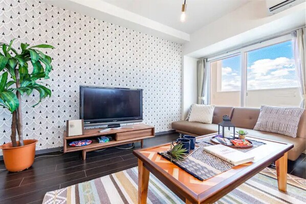 Apartment, Nichtraucher | Wohnbereich | Flachbildfernseher