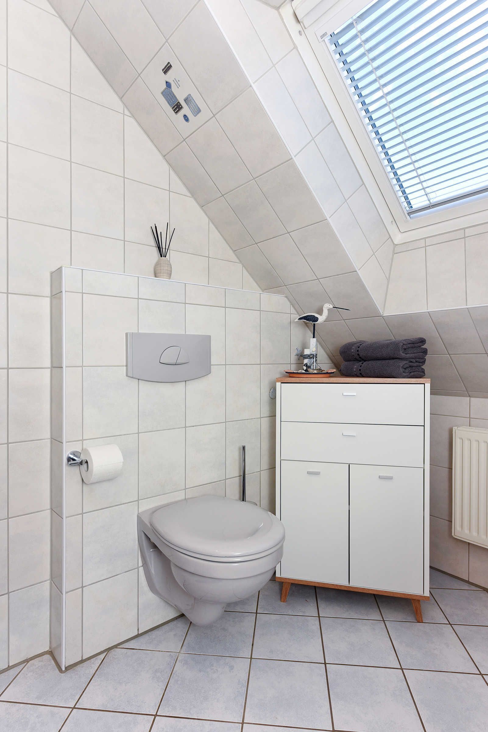 Dusche, Haartrockner, Seife, Toilettenpapier