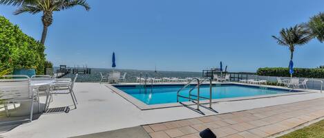 A heated pool