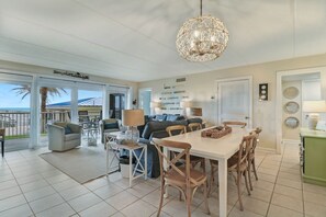 Living area - Spotted Sandpiper Condo Easy access to Pier, Pool and Beach Access are Steps Away by RedAwning (Fernandina Beach)