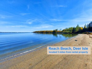 Beach - Waterfront Home with Expansive 50-Foot Deck and Stunning Ocean Views (Deer Isle)