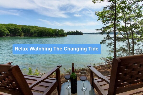 Property grounds - Waterfront Home with Expansive 50-Foot Deck and Stunning Ocean Views (Deer Isle)