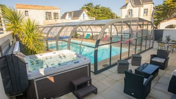 Indoor pool, a heated pool