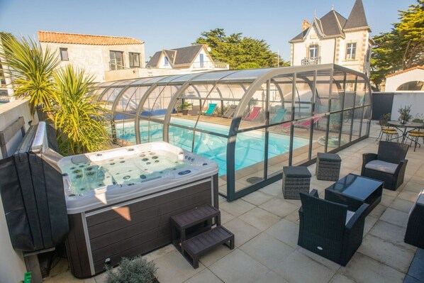 Indoor pool, a heated pool