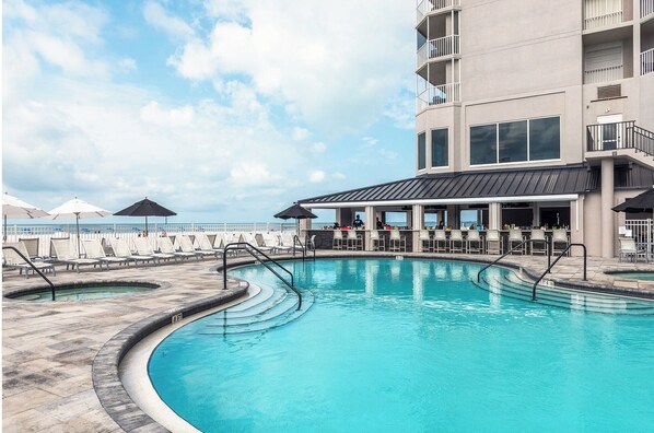 Outdoor pool, a heated pool