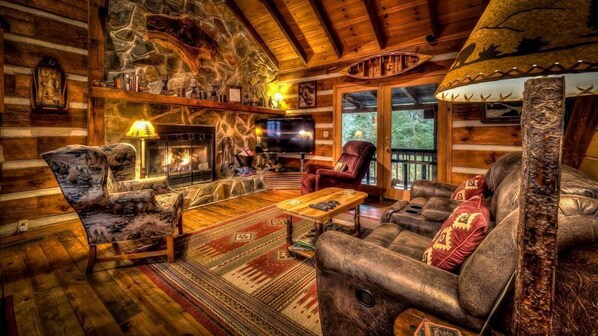 TV, fireplace, DVD player