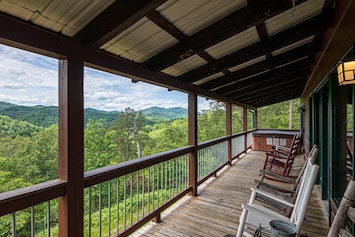 Back deck: A great place to relax and view the color of the leaves change