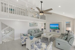 Smart TV, video games, table football, ping pong