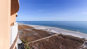 A balcony with a view of a beach and ocean. - Phoenix Orange Beach II 1003 by Liquid Life (Orange Beach)