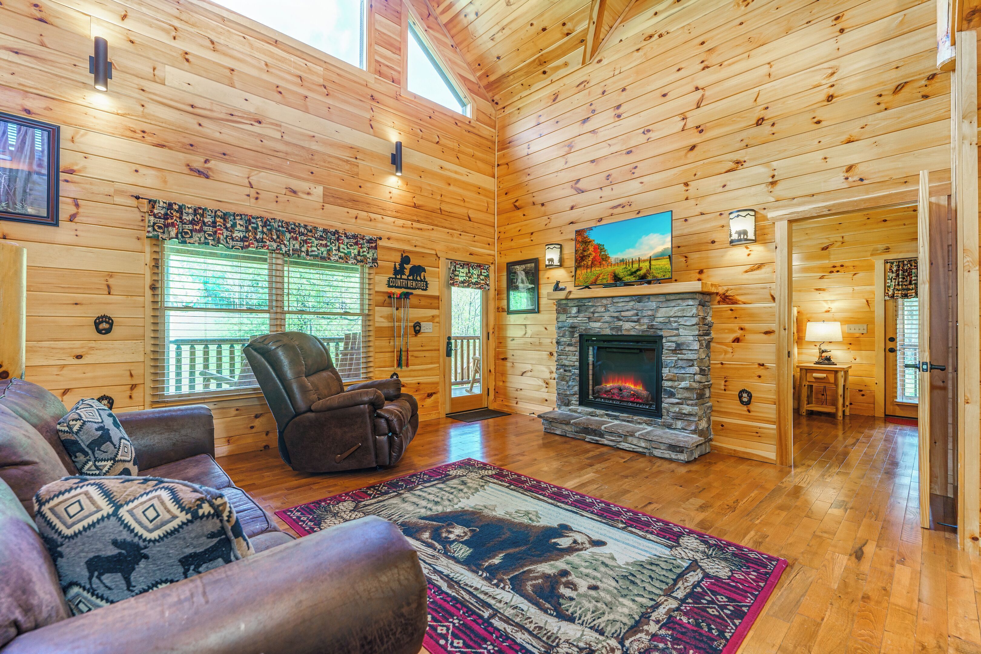 Smart TV, fireplace, video games, Netflix