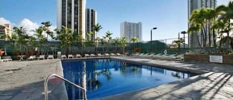A heated pool