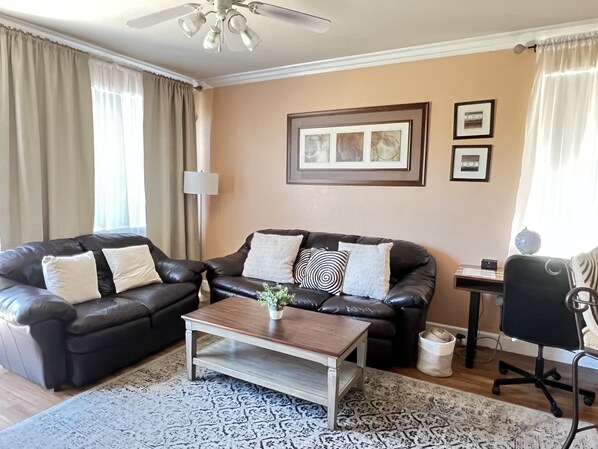 Smart TV, DVD player, books