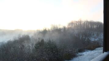 Vue depuis lâhĂ©bergement