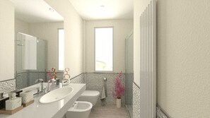 Doccia, asciugacapelli, bidet, asciugamani