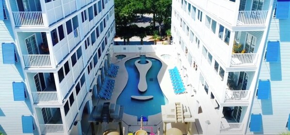 Outdoor pool, a heated pool