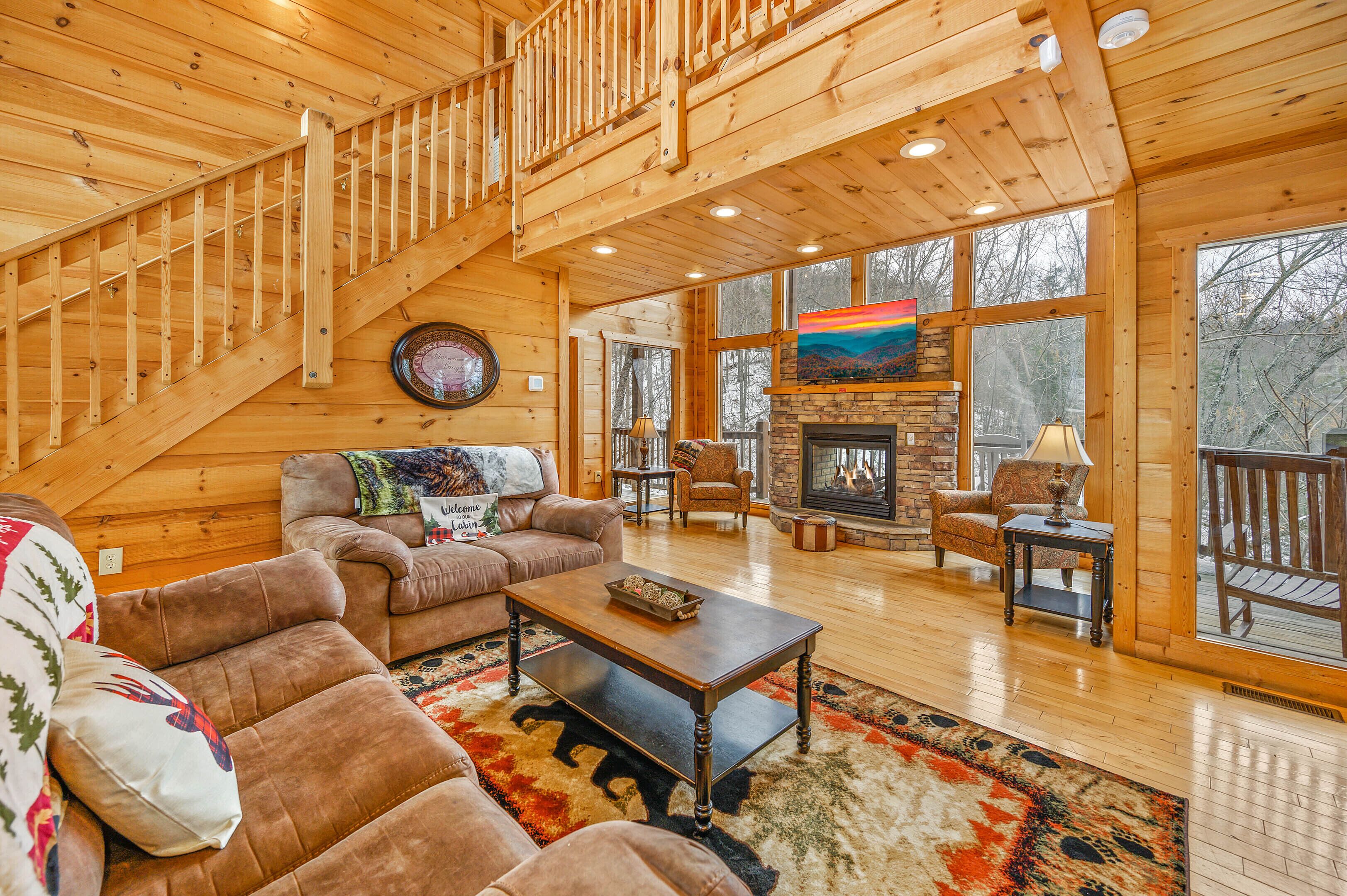 Smart TV, fireplace, video games, Netflix