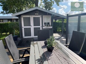 Outdoor dining - Holiday Chalet/Mobilelhome "Wüstenblume" (Renesse)