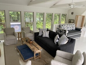 Smart TV, fireplace, books, stereo - Lake Rabun Rental - Classic Waterside Home and Boathouse (Lakemont)