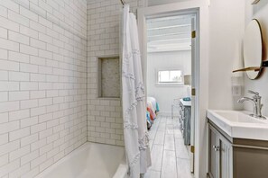 Hair dryer, towels